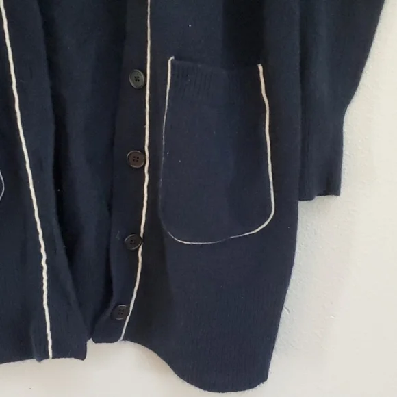 J. Crew wool cashmere blend longline nautical cardigan - Picture 3 of 7